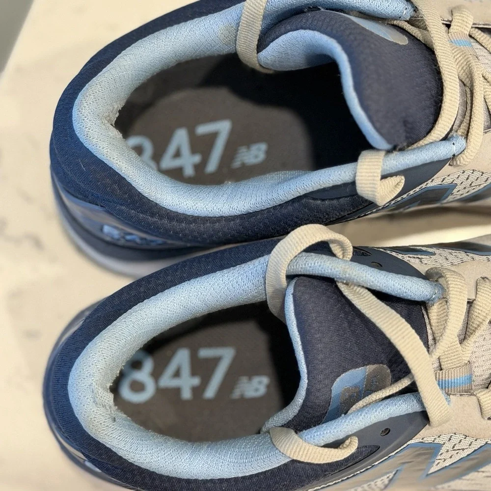 New Balance 847 v4 Shoes Womens 10.5 Blue Gray Walking Sneaker Mens 9‎ Running